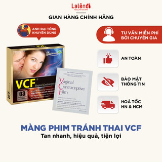 Màng phim tránh thai VCF, film tránh thai phụ nữ (3 miếng) | Lalendi Store