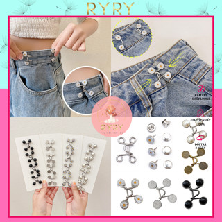 Bộ nút gài, khuy cài/ ghim cài điều chỉnh lưng eo quần jean - short - chân váy (Nhiều mẫu)