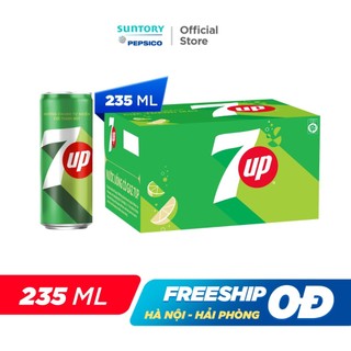 Thùng 24 lon nước ngọt có gaz 7up