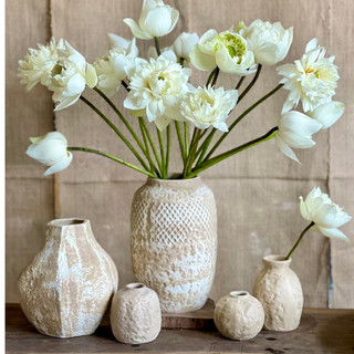 Bình hoa gốm xuất khẩu Rustic decor trang trí Vườn Gốm - The Garden