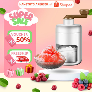 Máy Bào Đá Mini Xay Đá Tuyết Quay Bằng Tay Đa Năng Domino T555 Lưỡi Dao Thép Không Gỉ 420 Cấp Thực Phẩm