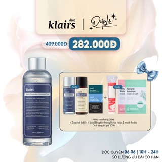 Nước hoa hồng Dear, Klairs Supple Preparation Unscented Toner 180ml