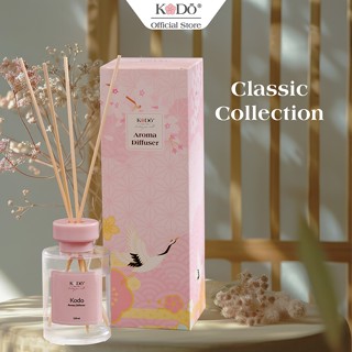 Tinh Dầu Que Gỗ Khuếch Tán Hương Nước Hoa KODO Classic Kèm 6 Que Dùng Thơm Phòng, Spa, Khách Sạn, Toilet Chai 120ml