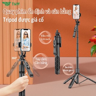 Gậy Chụp Ảnh 3 Chân kiêm Tripod TNW L16 gấp gọn kéo dài 1m55 sử dụng cho điện thoại,Gopro,máy ảnh