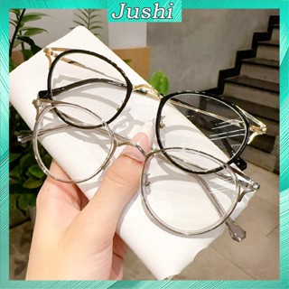 Gọng kính cận nữ mắt mèo 2025, mắt kính giả cận nữ tròn trong suốt chống tia UV ánh sáng xanh cho khuôn mặt nhỏ, vừa