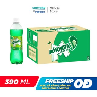 Thùng 24 Chai Nước Ngọt Có Gaz Mirinda Soda Kem (390ml/chai)