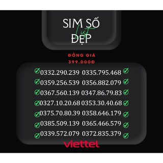 Sim Số đẹp Viettel Chính Chủ nguyên kít [sim đồng giá dể chọn]