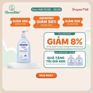 (MamanBébé chính hãng) SỮA TẮM GỘI SANOSAN BABY BATH AND SHAMPOO CHO DA KHÔ VÀ NHẠY CẢM 500ML