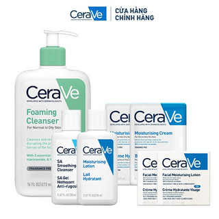Bộ sản phẩm CeraVe làm sạch & dưỡng ẩm toàn thân dành cho da dầu & da khô
