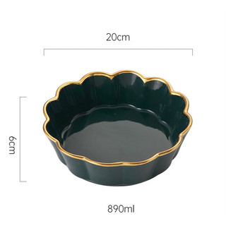 bát sứ xanh viền vàng