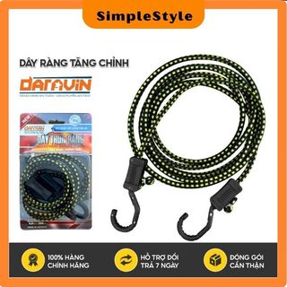Dây thun ràng tăng chỉnh, dây chằng hàng móc nhựa lõi thép, Dây ràng đồ xe máy Daravin dài 2 mét Tiện Lợi CHÍNH HÃNG