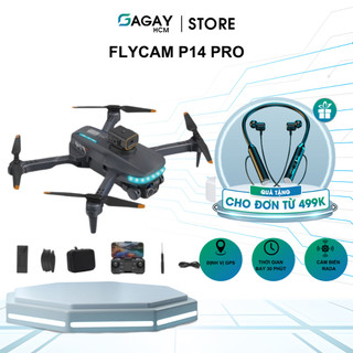 Flycam máy bay điều khiển từ xa Flycam mini P14 dung lượng pin 1800 mAh, camera kép góc rộng 120 độ GD518
