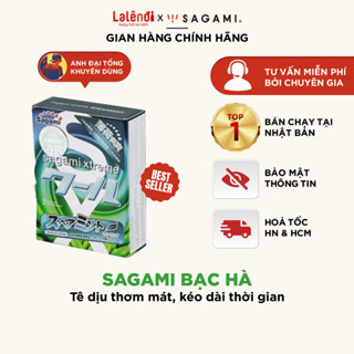 Bao cao su Bạc hà Sagami XTreme Spearmint 0.03mm Nhật Bản siêu mỏng kéo dài thời gian (3 bao/hộp) | Lalendi Store
