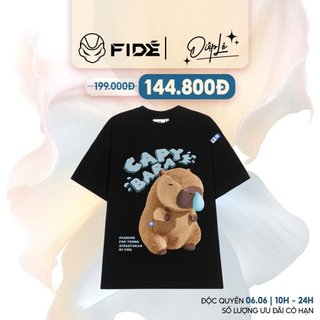  Áo thun FIDE CAPYBARA phông unisex form rộng local brand nam nữ cổ tròn - AT57