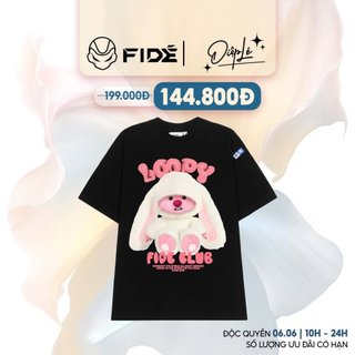  Áo thun FIDE LOOPY phông unisex form rộng local brand nam nữ cổ tròn oversize-AT14