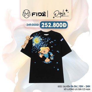  Áo thun FIDE TEDDY phông unisex form rộng local brand nam nữ cổ tròn-AT35(TẶNG GẤU)