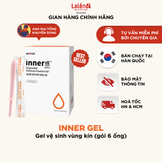 INNER Gel, Đũa thần INNER Dung Dịch Vệ Sinh Dưỡng Ẩm, Se Khít Vùng Kín Nữ, Cân Bằng PH , Gói 6 Ống | LALENDI STORE
