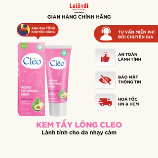 Kem tẩy lông cho da nhạy cảm CLEO Avocado Hair Removal Cream 50g chiết xuất bơ, không gây kích ứng Lalendi Store