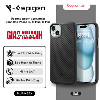  Ốp Lưng Spigen Iphone Dành Cho 14 Plus/ 15/ 15 Plus Core Armor Matte Black