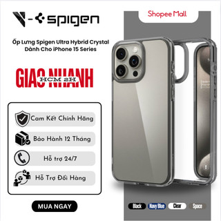 Ốp Lưng Spigen Dành Cho Iphone 15 Pro/ 15 Pro Max Ultra Hybrid Crystal