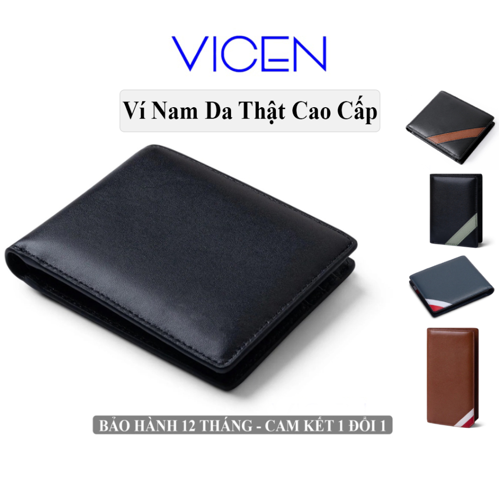 Ví Da Nam Da Bò Thật Dáng Ngang Và Đứng Có Khóa Kéo Cao Cấp Vicenzo Bh 1 Năm. Bóp Ví Nam Da Bò Ép Mịn - Vndt01