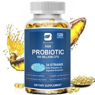 BEWORTHS Viên nang men vi sinh 100 tỷ CFU 34 chủng có Prebiotic & Enzyme tiêu hóa cho hệ thực vật đường ruột