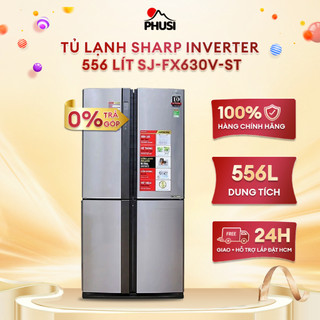 [SJ-FX630V-ST] - [MIỄN PHÍ GIAO LẮP] - Tủ lạnh Sharp Inverter 556 lít SJ-FX630V-ST
