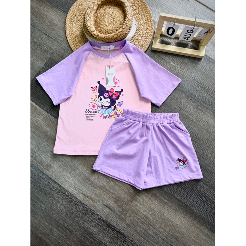 Bộ cộc tay kuromi bé gái (14-43kg)
