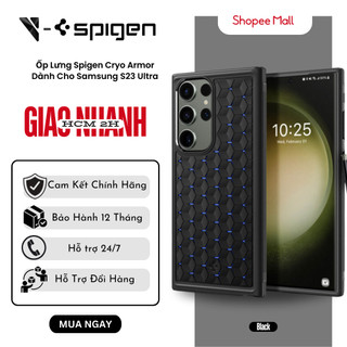  Ốp Lưng Spigen Dành Cho Samsung Galaxy S23 Ultra 2023 Cryo Armor Matte Black