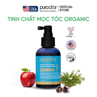 Tinh chất hữu cơ hỗ trợ mọc tóc, dày tóc Pura D'or Hair Therapy Energizing Scalp Serum