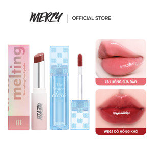 Combo Son Dưỡng Merzy Siren Melting Color Lipbalm 3g + Son Merzy The Watery Dew Tint Ver 4