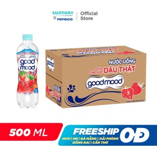 Thùng 24 Chai Nước Uống Vị Dâu Goodmood ( 450ml/chai)