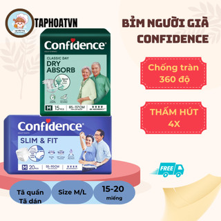 [HN]Tã quần/dán người lớn CONFIDENCE SLIM&FIT size M/L gói 15/20 miếng