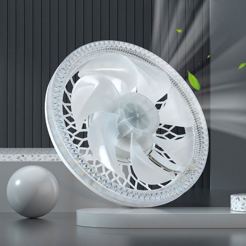 Quạt Trần Thông Minh Có Điều Khiển Từ Xa Kèm Đèn Led Siêu Sáng 30cm 45W Khobuon55