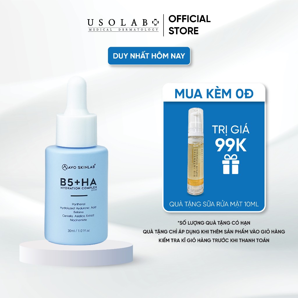 Serum HA B5 AVO - Giúp phục hồi, tái tạo và căng bóng 30ml