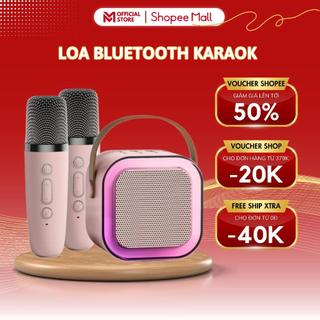 Loa Karaok Bluetooth Mini K12 Loa RGB 2 Mic Không Dây Subwoofer Sống Động - MELLI