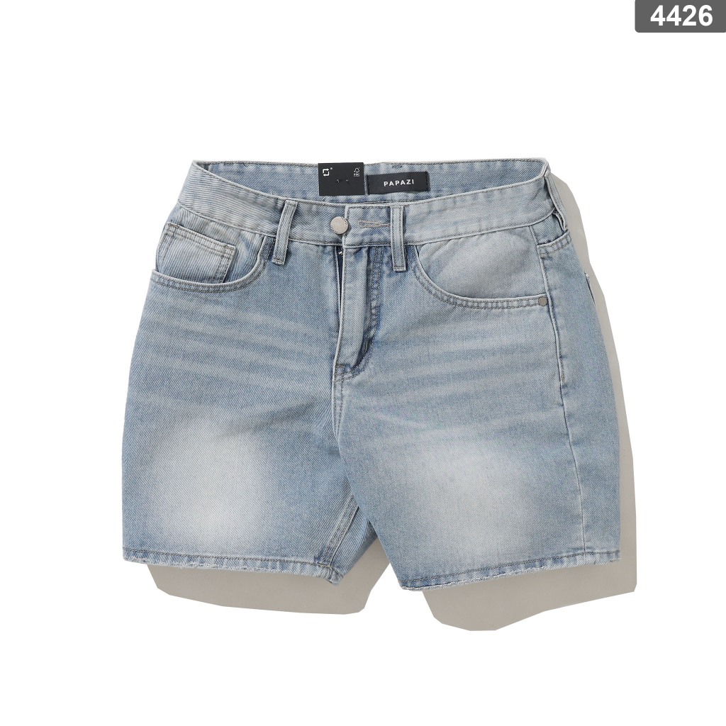 Quần short Mã_R4426, fom ống rộng, gam màu xanh sáng trơn ngắn trên gối, dễ phối đồ, phong cách cá t