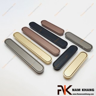 Tay nắm âm tủ có nắp bật cao cấp màu đen nk301tn-d