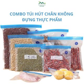 Combo túi hút chân không thực phẩm giúp bảo quản thực phẩm dễ dàng tiện dụng