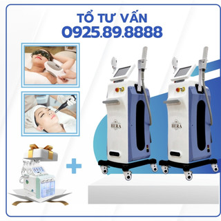Máy triệt lông hera triệt lông trẻ hóa 2in1 hoặc máy 2 tay chuyên triệt lông