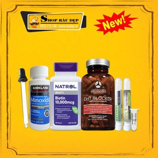 { TẶNG KHẢU TRANG CAO CẤP }Combo Nâng Cao Hỗ Trợ Mọc Tóc Advanced Trichology DHT Blocker