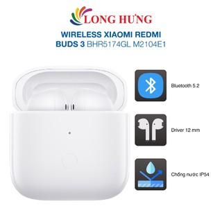 Tai nghe Bluetooth True Wireless Xiaomi Redmi Buds 3 BHR5174GL M2104E1 - Hàng chính hãng