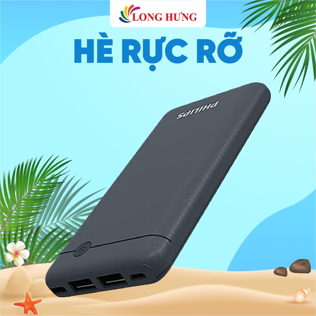 Sạc dự phòng Philips Universal 10000mAh DLP1710 - Hàng chính hãng