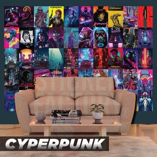 CYPERPUNK - Set 50 Poster A4 dán tường trang trí decor quán nhà cửa - Sticker Factory