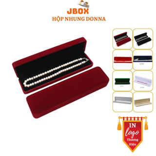 Hộp đựng dây chuyền lắc tay JBOX nhận in Logo hộp trang sức chất liệu nỉ nhung nhiều màu cao cấp