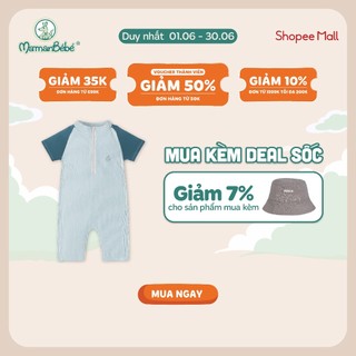 (MamanBébé chính hãng) Bộ bơi liền ngắn tay La Pomme năng động
