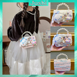  Túi đeo chéo vai cho bé gái sành điệu túi xách trẻ em mini form hộp vuông chất dạ đính thỏ dễ thương màu phối cầu vòng 