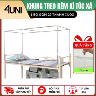 Khung giường tầng ký túc xá , khung treo rèm ,màn giường tầng ký túc xá 4UNI