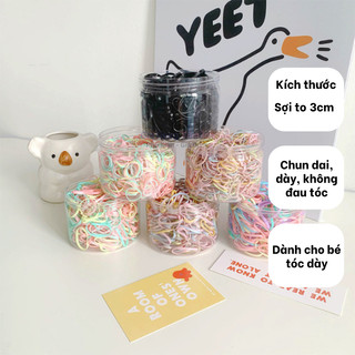 Hộp dây chun buộc tóc, dây nịt cho bé gái loại 700 dây và loại 450 dây