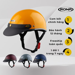 Mũ bảo hiểm xe máy nửa đầu hali Rona cao cấp nửa đầu